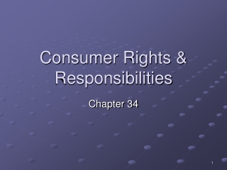 Consumer Rights &amp; Responsibilities