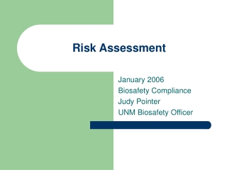 Risk Assessment