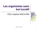 Les organismes sans but lucratif