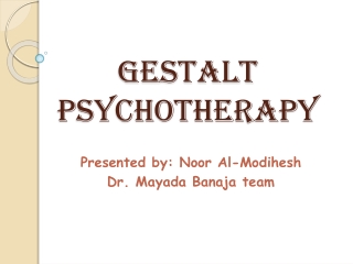 Gestalt psychotherapy