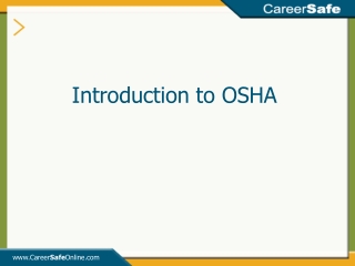 Introduction to OSHA