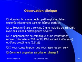 Observation clinique