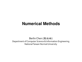 Numerical Methods