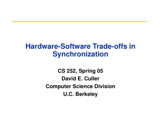 Hardware-Software Trade-offs in Synchronization