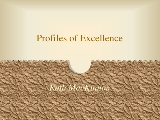 Profiles of Excellence