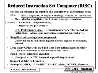 Reduced Instruction Set Computer (RISC)