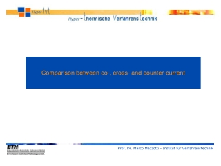 Comparison between co-, cross- and counter-current