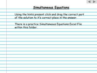 Simultaneous Equations