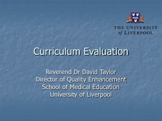 Curriculum Evaluation