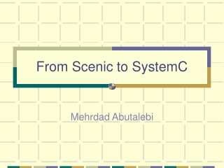 From Scenic to SystemC