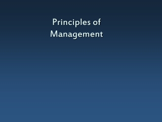 Principles of Management