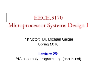 EECE.3170 Microprocessor Systems Design I