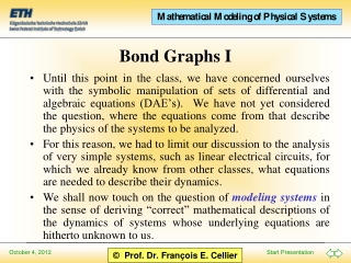 Bond Graphs I