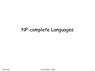 NP-complete Languages