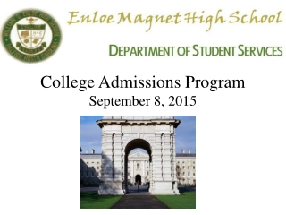 College Admissions Program September 8, 2015