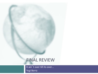 FINAL REVIEW