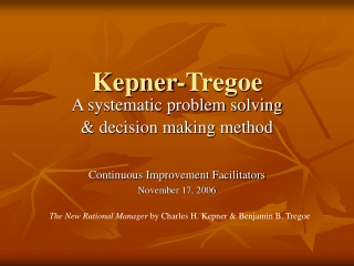 Kepner-Tregoe