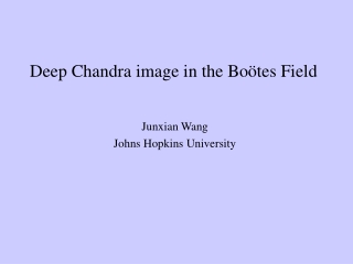 Deep Chandra image in the Bo ö tes Field