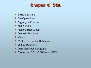 Chapter 4:  SQL