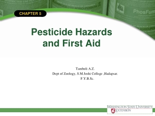 Pesticide Hazards and First Aid