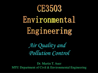 CE3503 Environmental Engineering