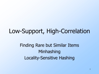 Low-Support, High-Correlation
