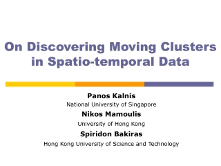 On Discovering Moving Clusters in Spatio-temporal Data