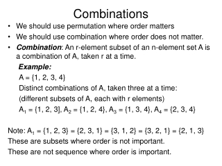 Combinations