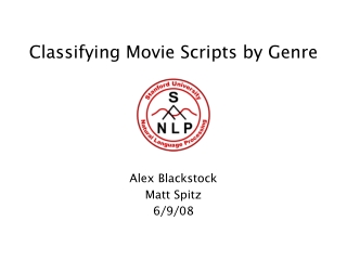 Classifying Movie Scripts by Genre
