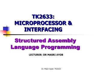 TK2633: MICROPROCESSOR &amp; INTERFACING