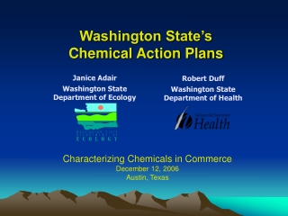 Washington State’s  Chemical Action Plans