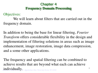 Chapter 4 Frequency Domain Processing