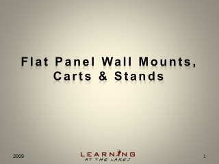 Flat Panel Wall Mounts, Carts &amp; Stands