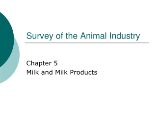 Survey of the Animal Industry