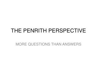 THE PENRITH PERSPECTIVE