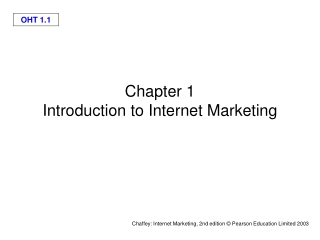 Chapter 1 Introduction to Internet Marketing