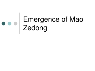 Emergence of Mao Zedong