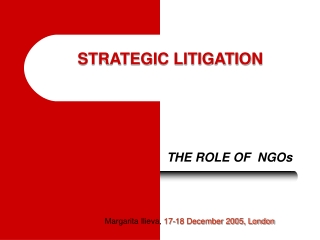 STRATEGIC LITIGATION