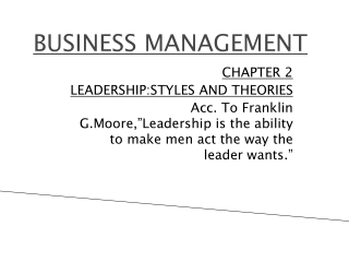 BUSINESS MANAGEMENT