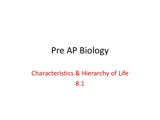 Pre AP Biology