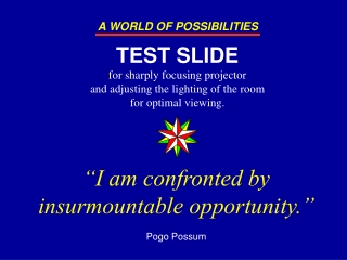 “I am confronted by insurmountable opportunity.” Pogo Possum