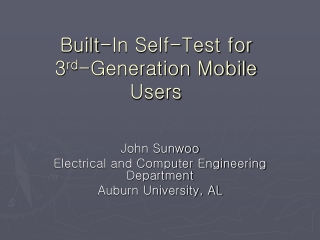 Built-In Self-Test for 3 rd -Generation Mobile Users