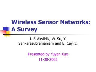 Wireless Sensor Networks:  A Survey