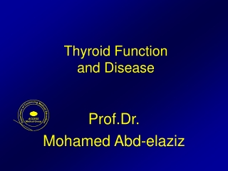 Thyroid Function and Disease