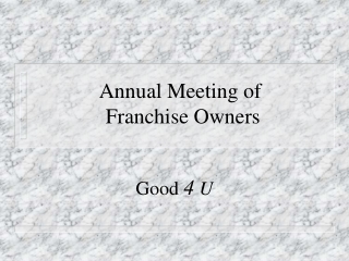 Annual Meeting of   Franchise Owners