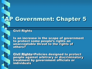 AP Government: Chapter 5