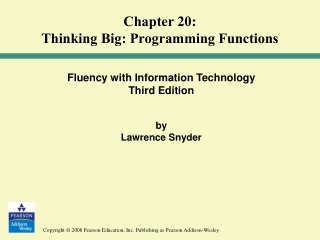 Fluency with Information Technology Third Edition by  Lawrence Snyder