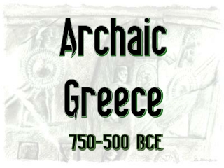 Archaic Greece