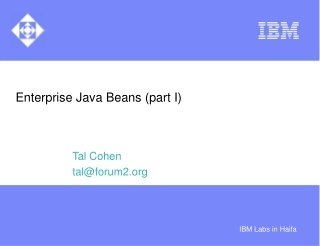 Enterprise Java Beans (part I)
