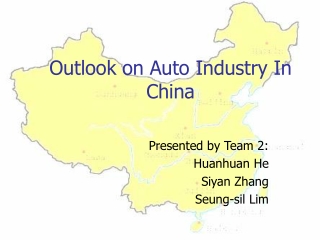 Outlook on Auto Industry In China